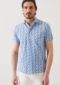 PATRICK ASSARAF Pima Cotton Stretch Printed Polo|Men Polos