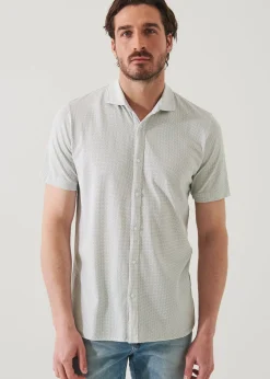PATRICK ASSARAF Pima Cotton Stretch Printed Shirt|Men Shirts