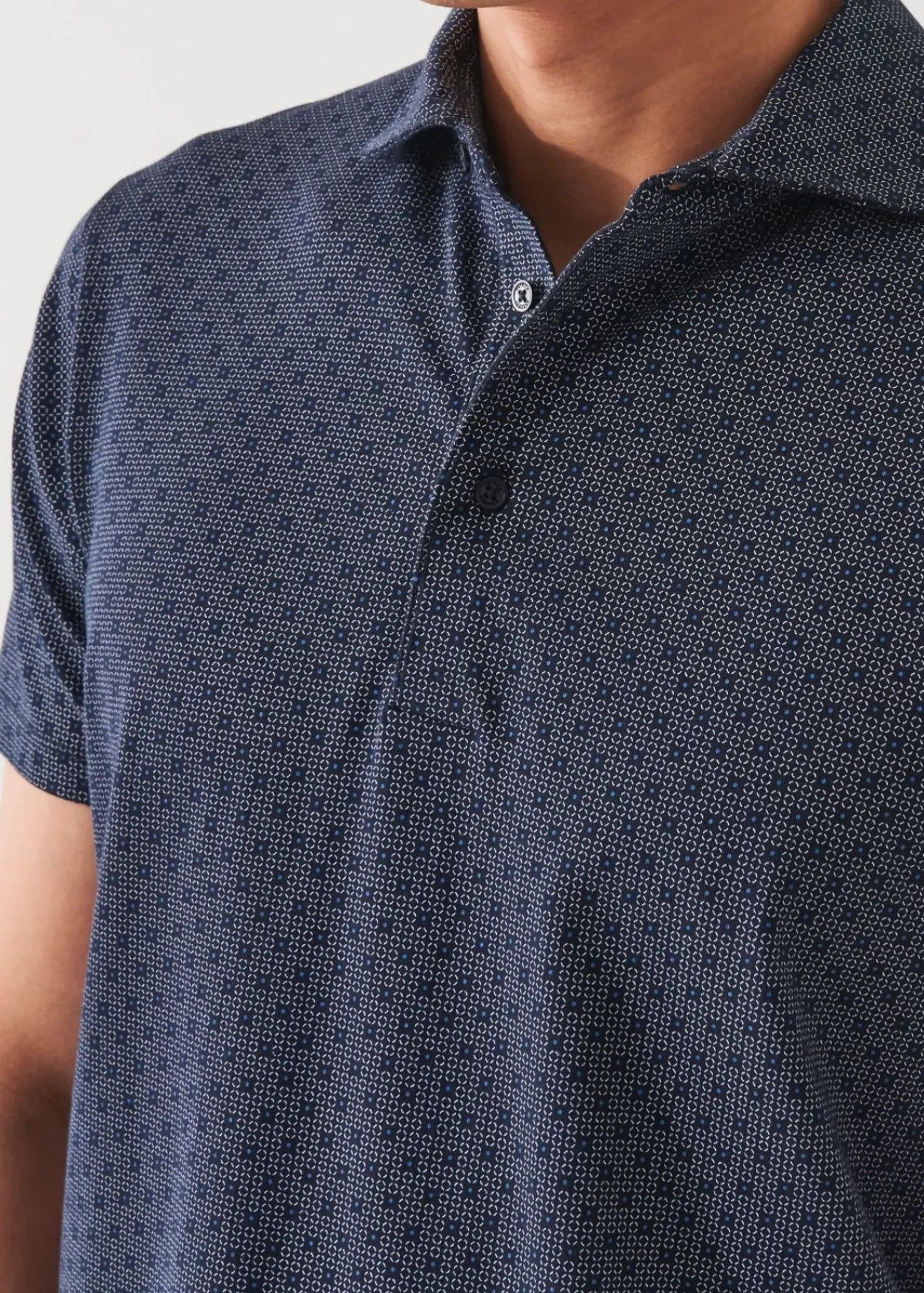 PATRICK ASSARAF Pima Cotton Stretch Printed Polo|Men Polos