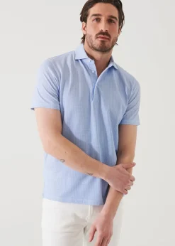 PATRICK ASSARAF Pima Cotton Stretch Printed Polo|Men Polos