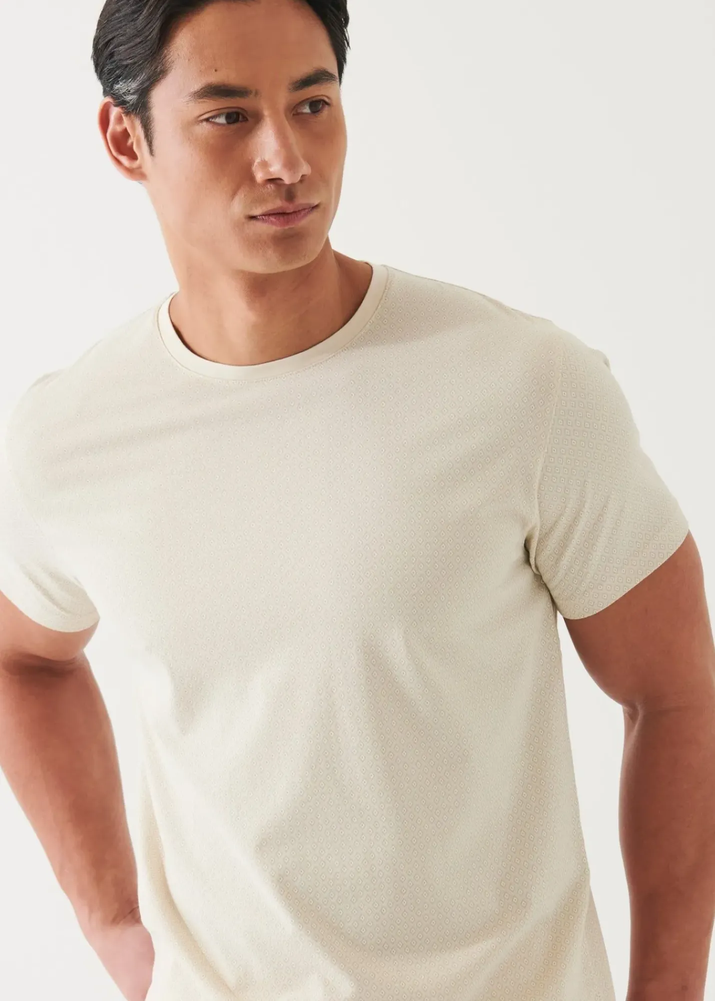 PATRICK ASSARAF Pima Cotton Stretch Printed T-Shirt|Men T-Shirts