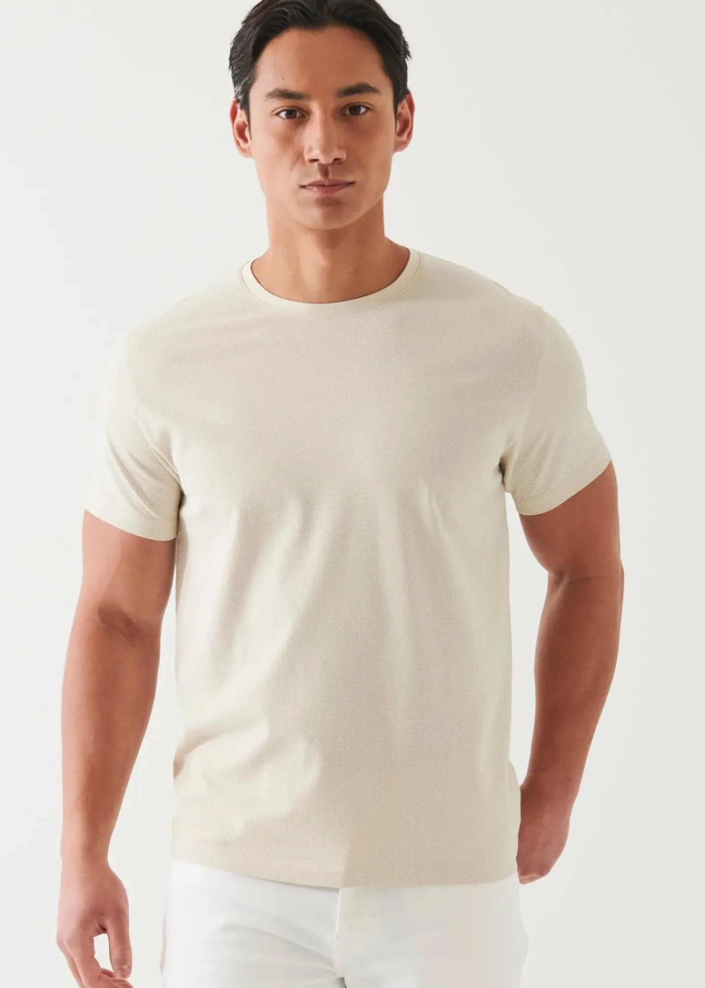 PATRICK ASSARAF Pima Cotton Stretch Printed T-Shirt|Men T-Shirts