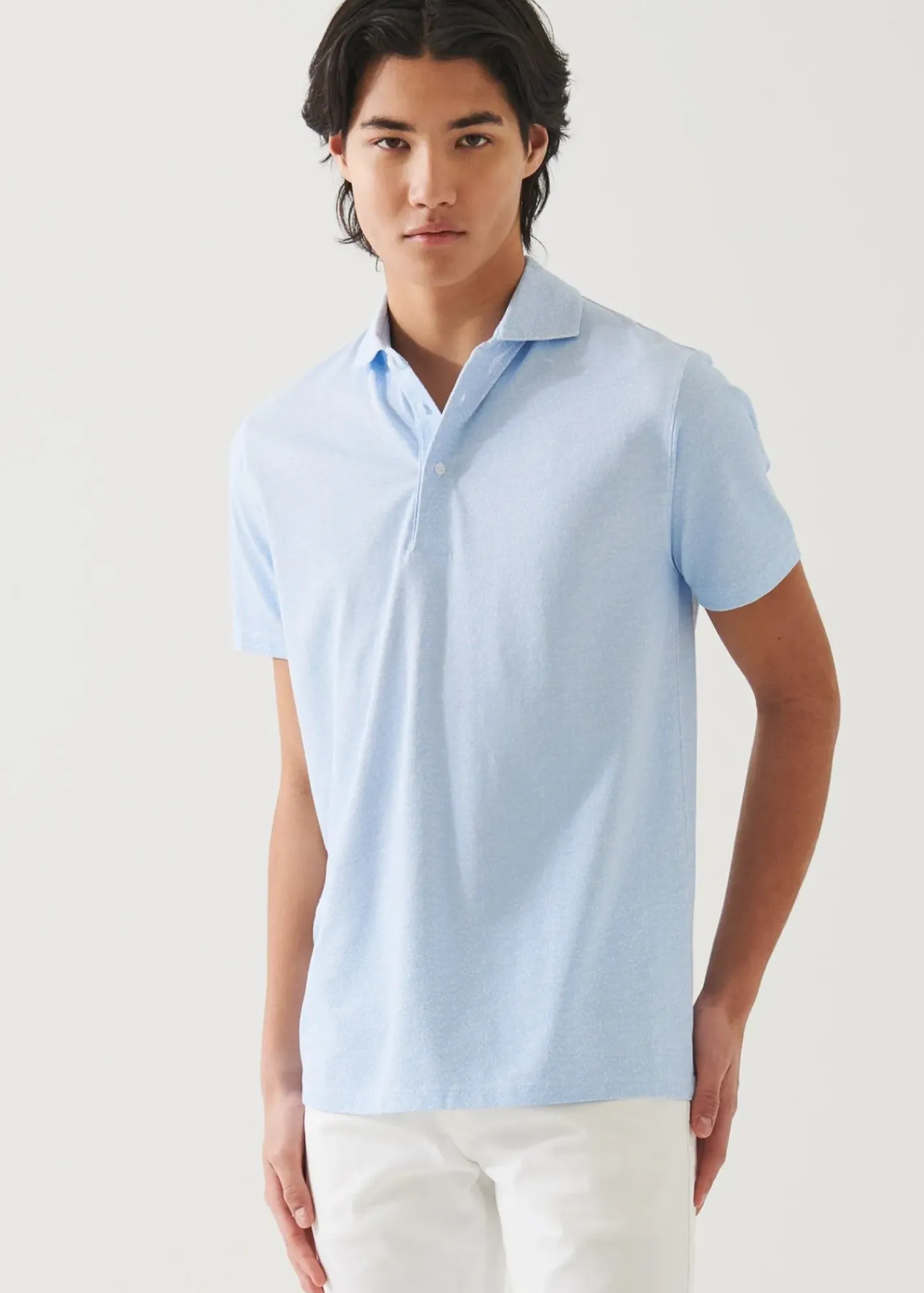 PATRICK ASSARAF Pima Cotton Stretch Printed Polo|Men Polos