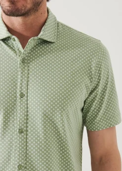 PATRICK ASSARAF Pima Cotton Stretch Printed Shirt|Men Shirts