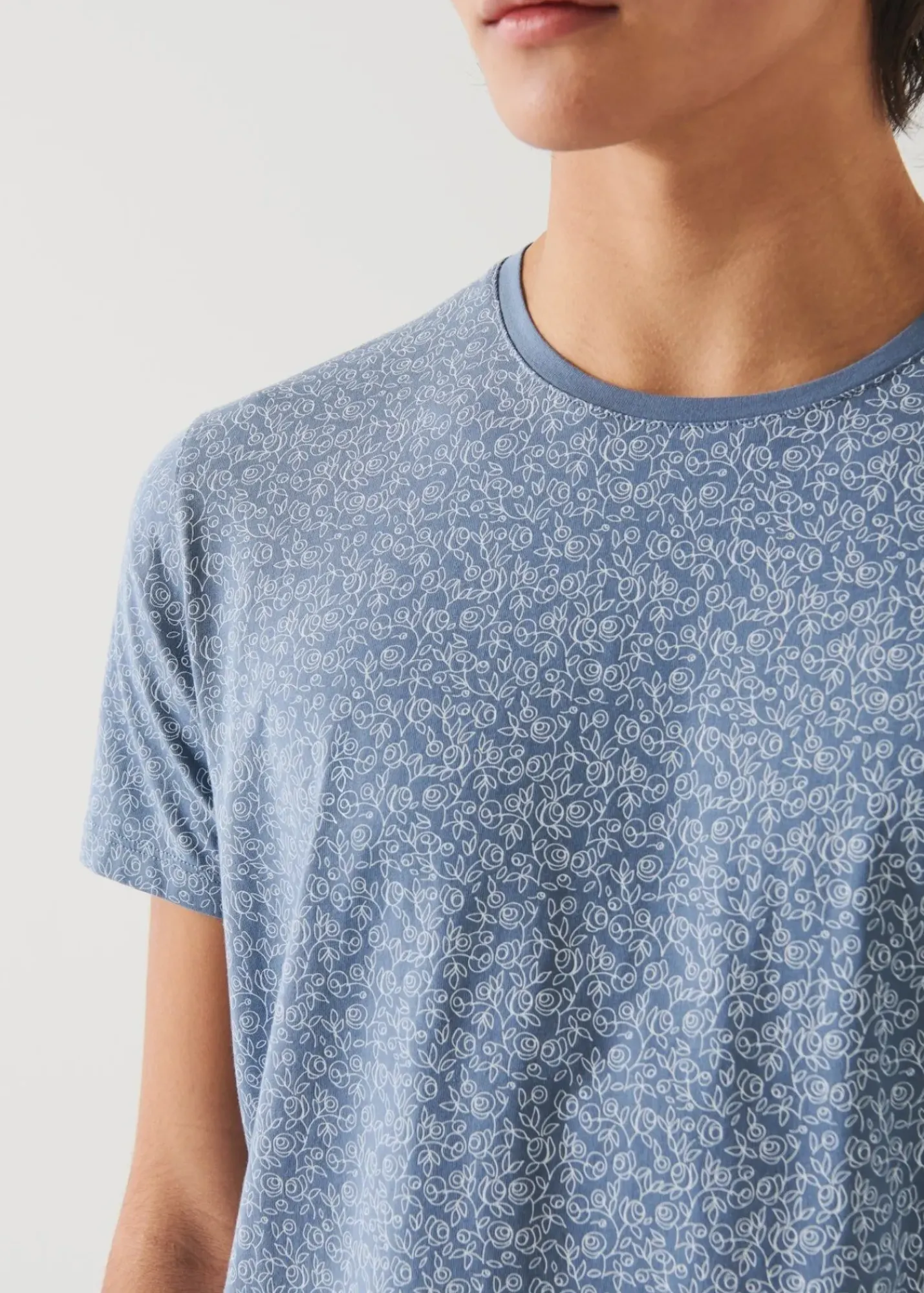 PATRICK ASSARAF Pima Cotton Stretch Printed T-Shirt|Men T-Shirts