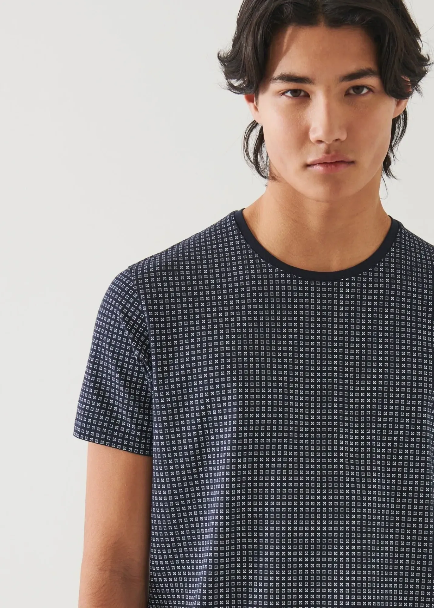PATRICK ASSARAF Pima Cotton Stretch Printed T-Shirt|Men T-Shirts