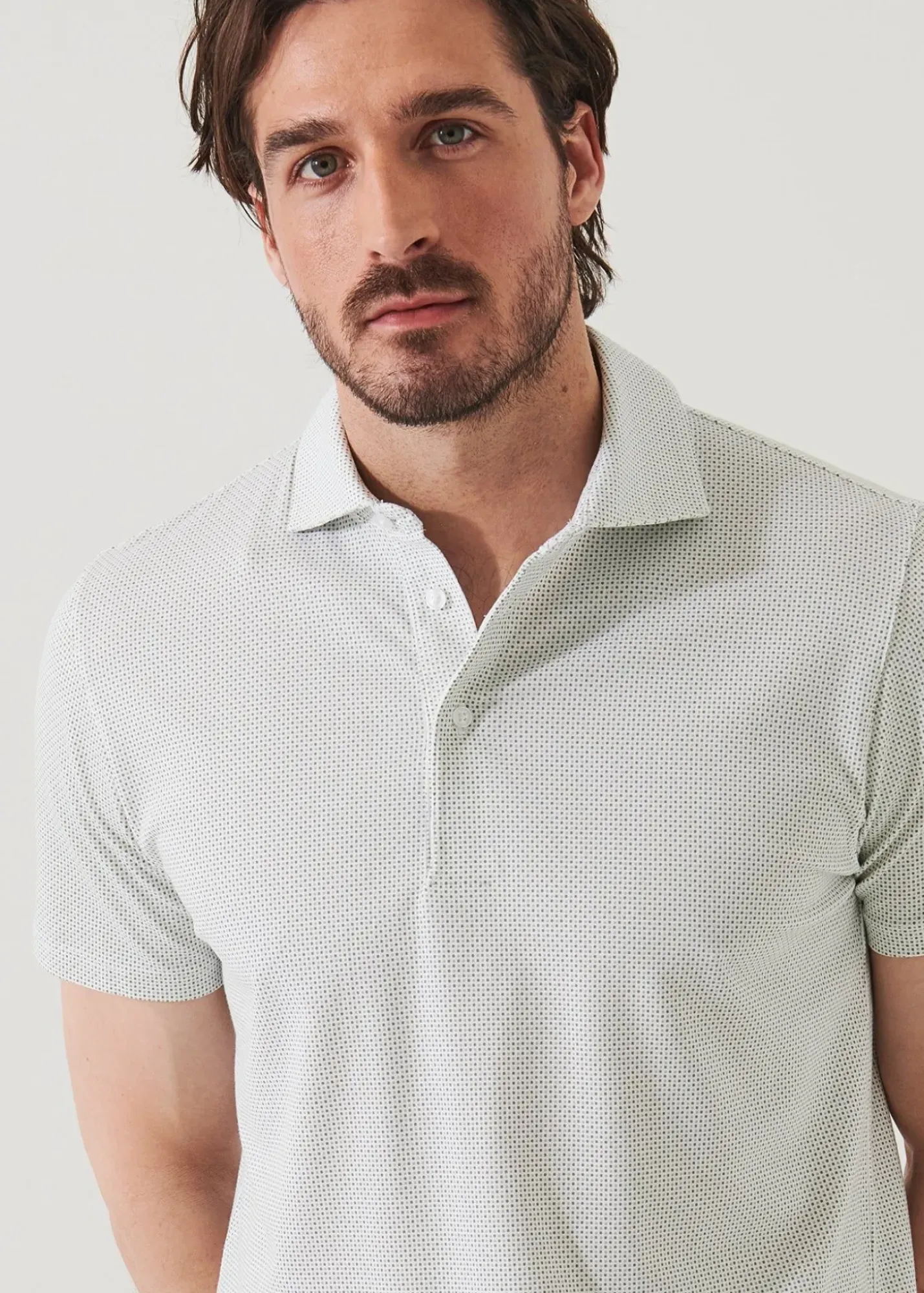PATRICK ASSARAF Pima Cotton Stretch Printed Polo|Men Polos