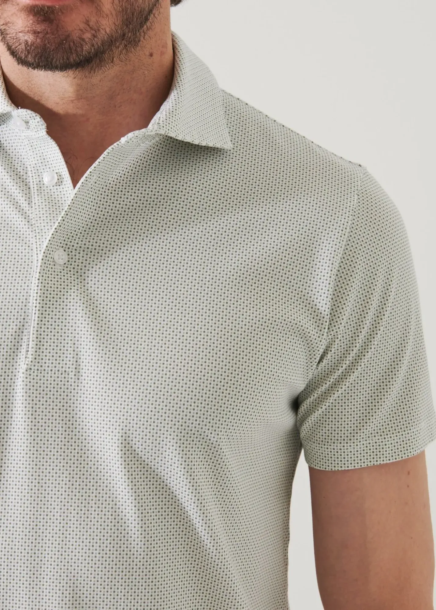 PATRICK ASSARAF Pima Cotton Stretch Printed Polo|Men Polos