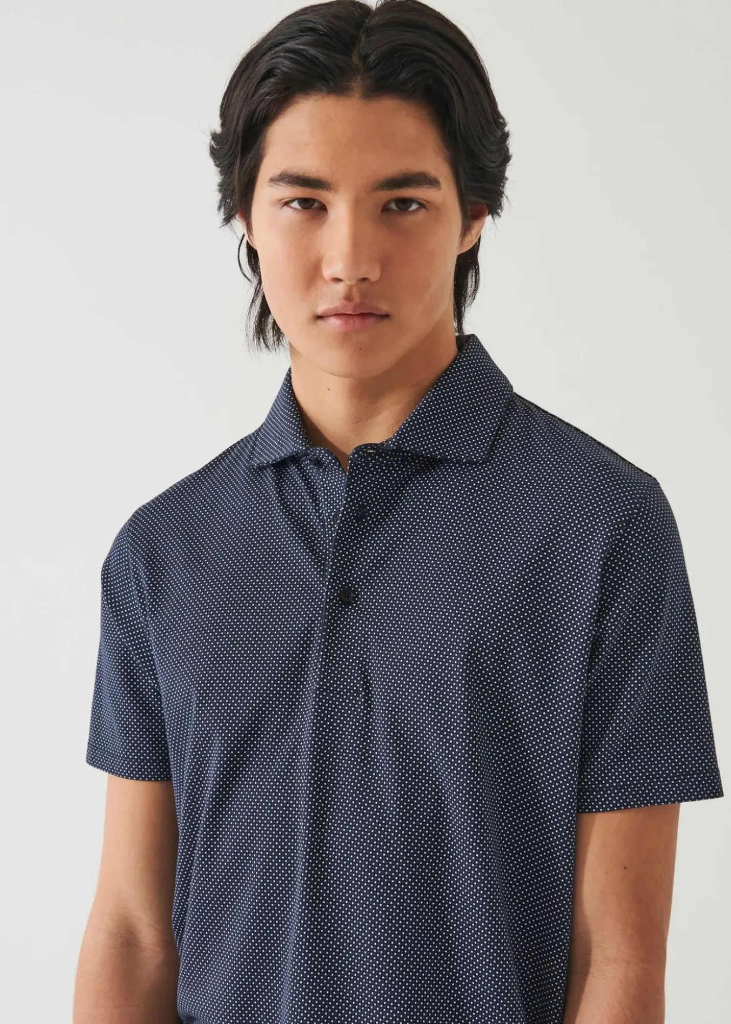 PATRICK ASSARAF Pima Cotton Stretch Printed Polo|Men Polos