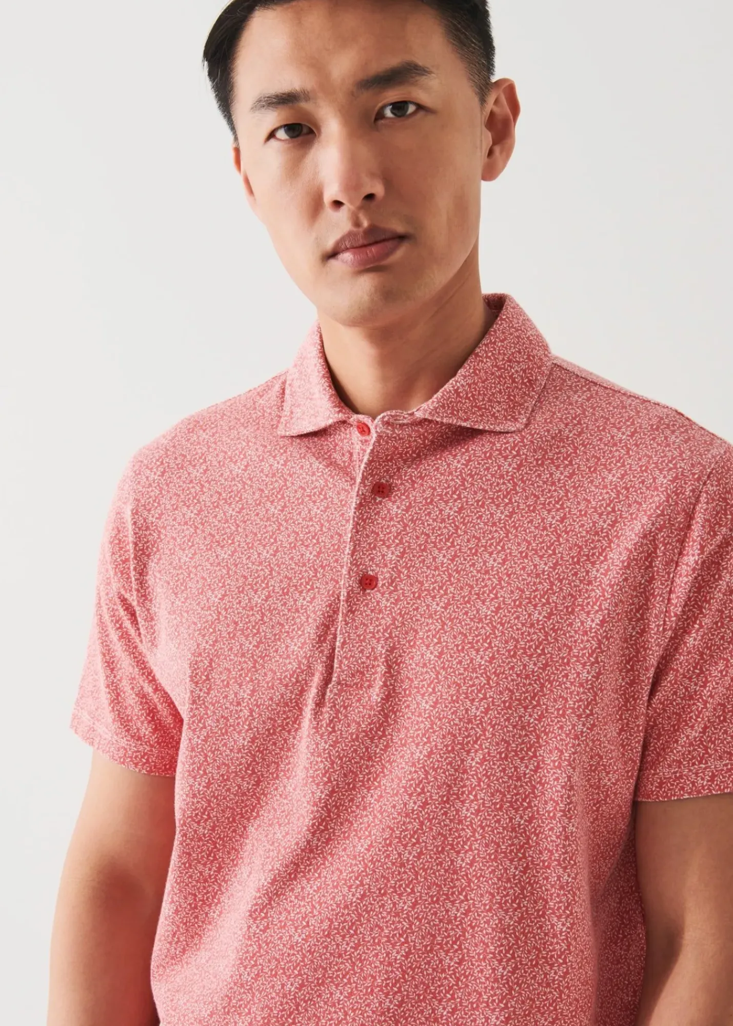 PATRICK ASSARAF Pima Cotton Stretch Printed Polo|Men Knitwear