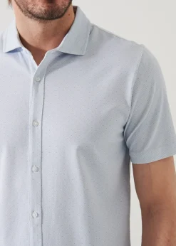 PATRICK ASSARAF Pima Cotton Stretch Printed Shirt|Men Shirts