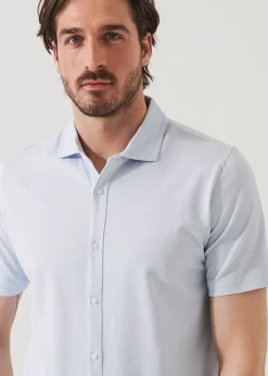 PATRICK ASSARAF Pima Cotton Stretch Printed Shirt|Men Shirts