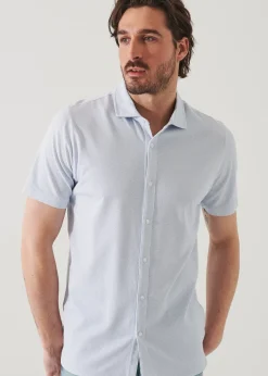 PATRICK ASSARAF Pima Cotton Stretch Printed Shirt|Men Shirts
