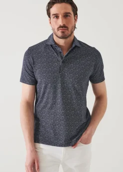PATRICK ASSARAF Pima Cotton Stretch Printed Polo|Men Polos