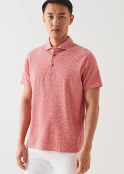 PATRICK ASSARAF Pima Cotton Stretch Printed Polo|Men Polos