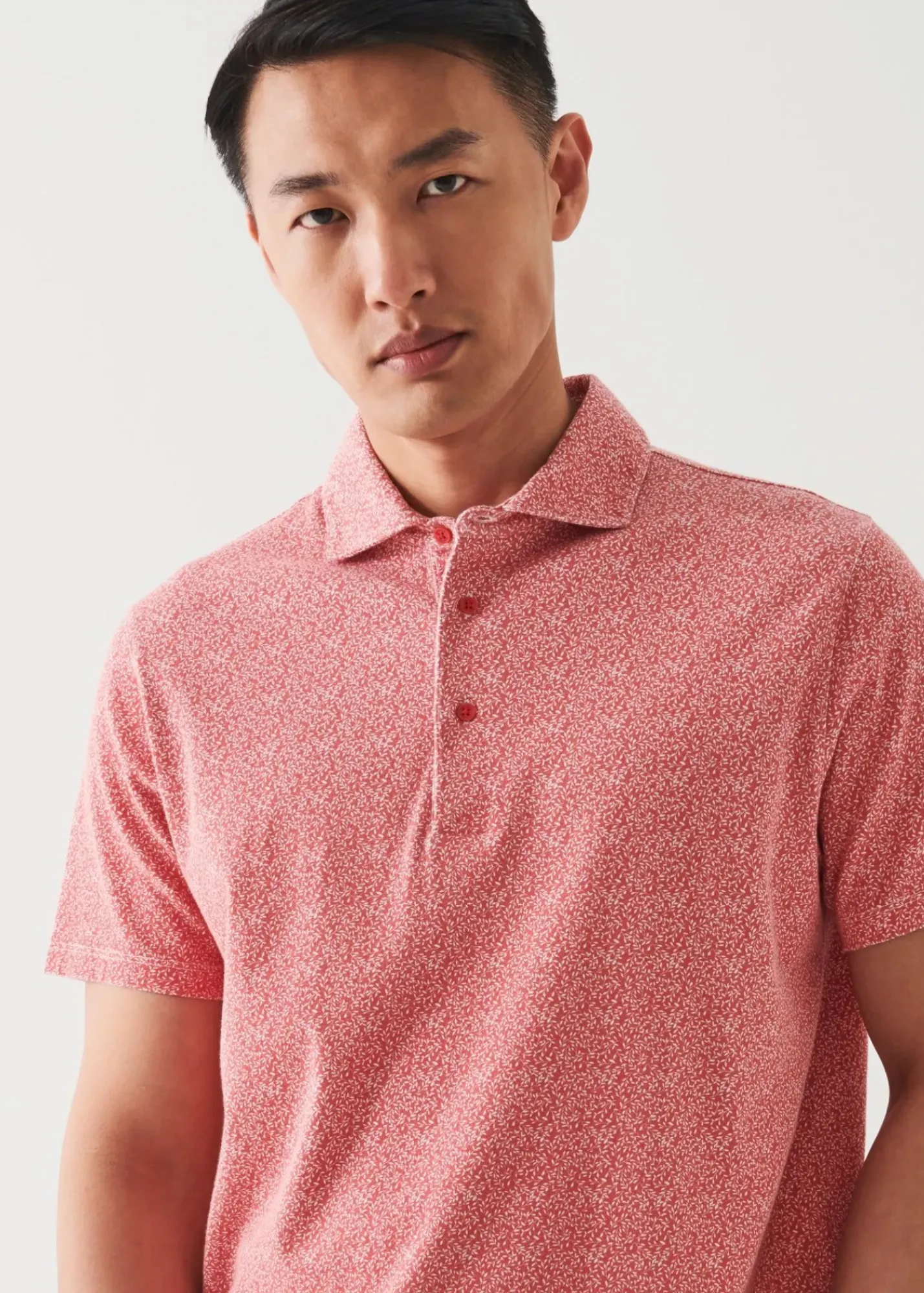 PATRICK ASSARAF Pima Cotton Stretch Printed Polo|Men Polos