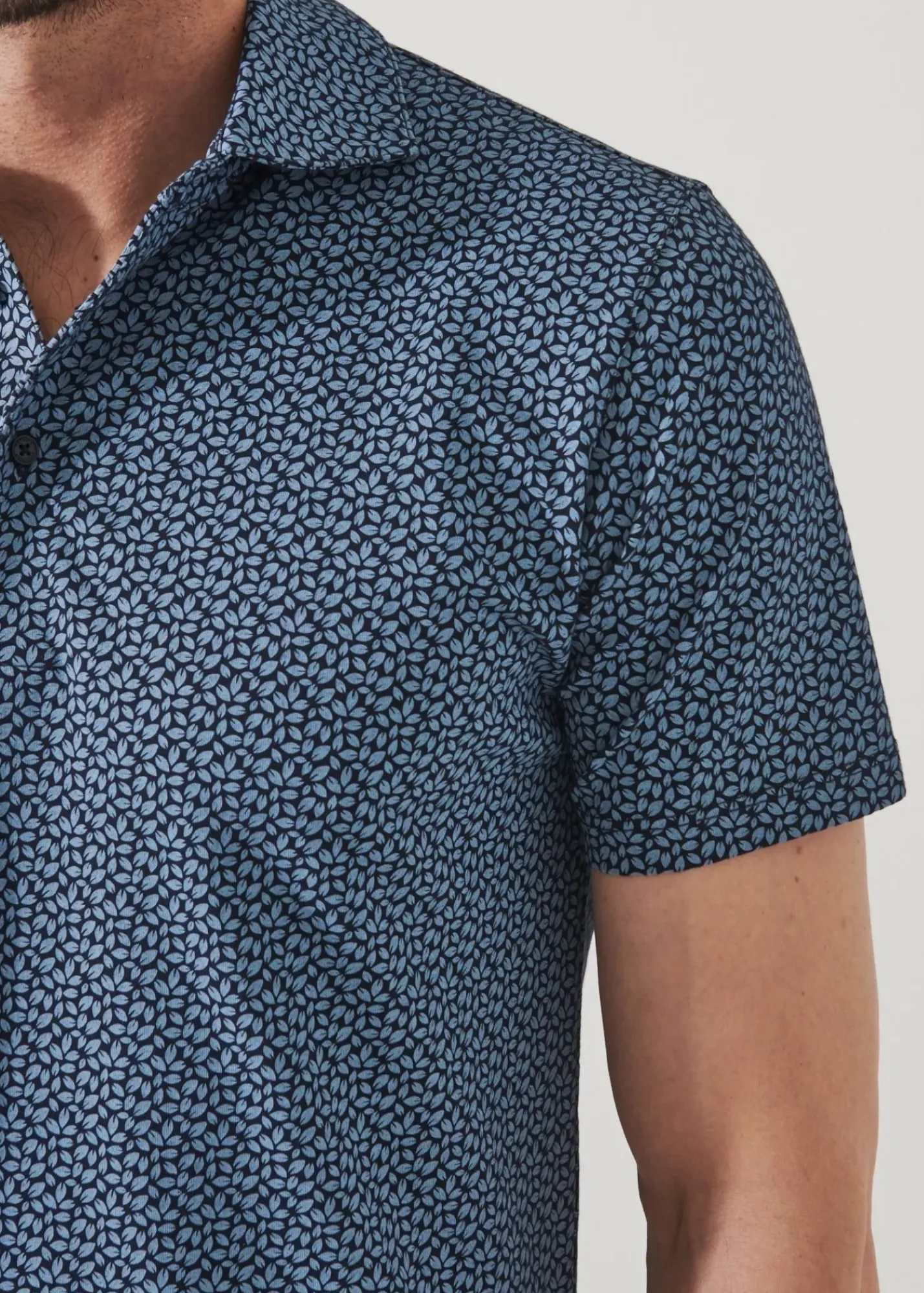 PATRICK ASSARAF Pima Cotton Stretch Printed Polo|Men Polos