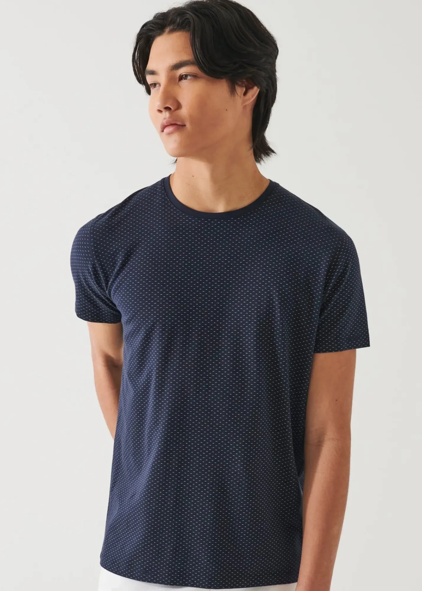 PATRICK ASSARAF Pima Cotton Stretch Printed T-Shirt|Men T-Shirts