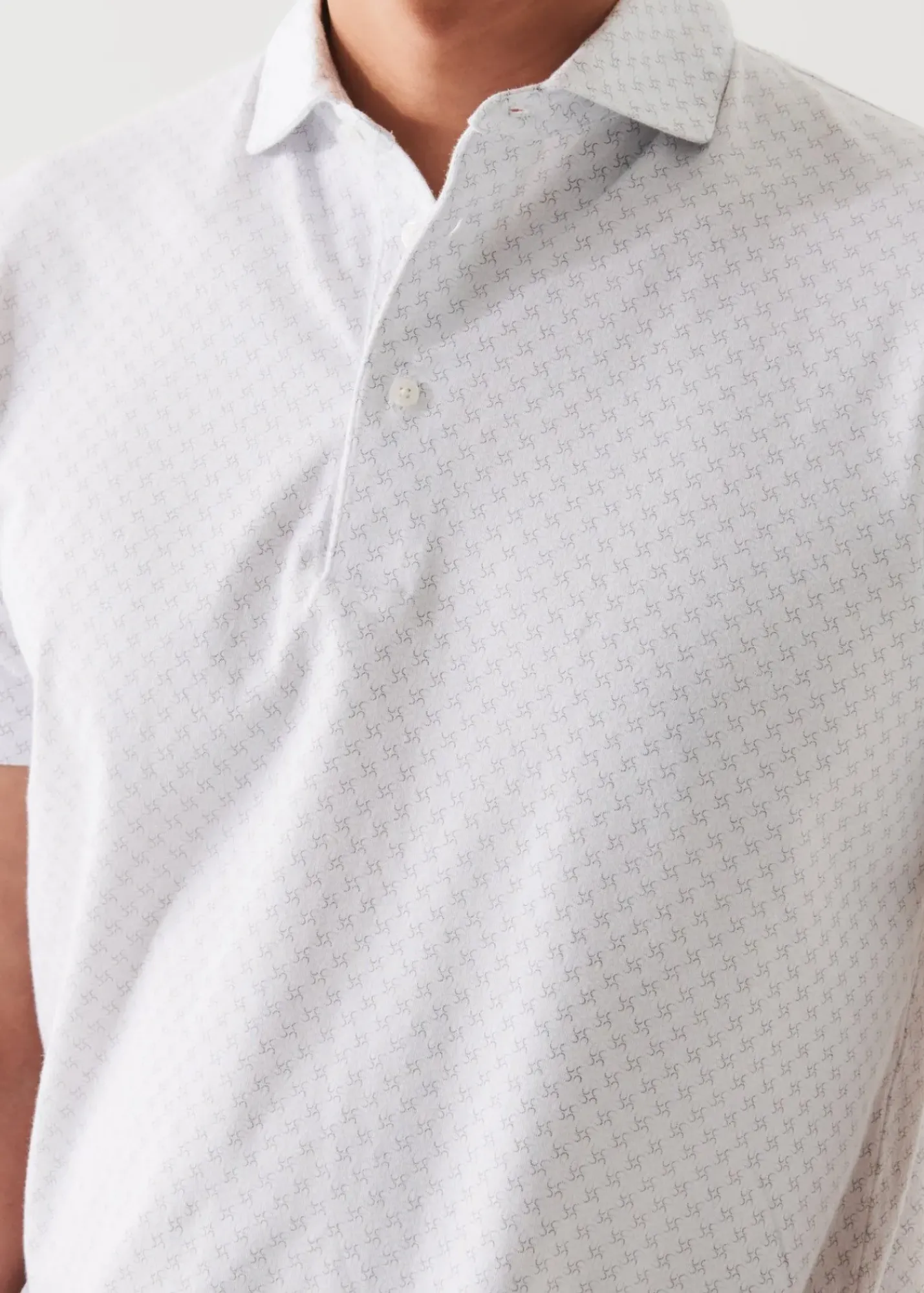 PATRICK ASSARAF Pima Cotton Stretch Printed Polo|Men Polos