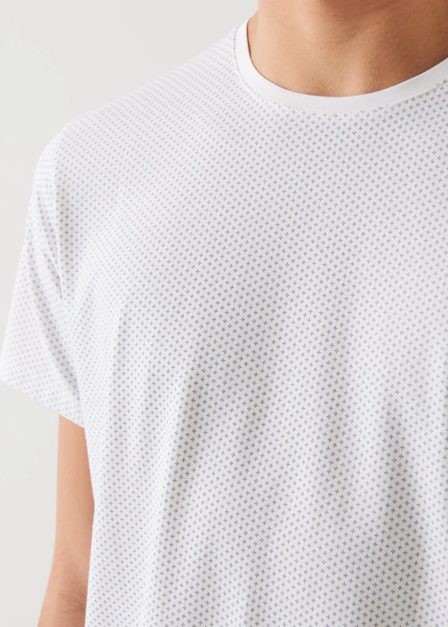 PATRICK ASSARAF Pima Cotton Stretch Printed T-Shirt|Men T-Shirts