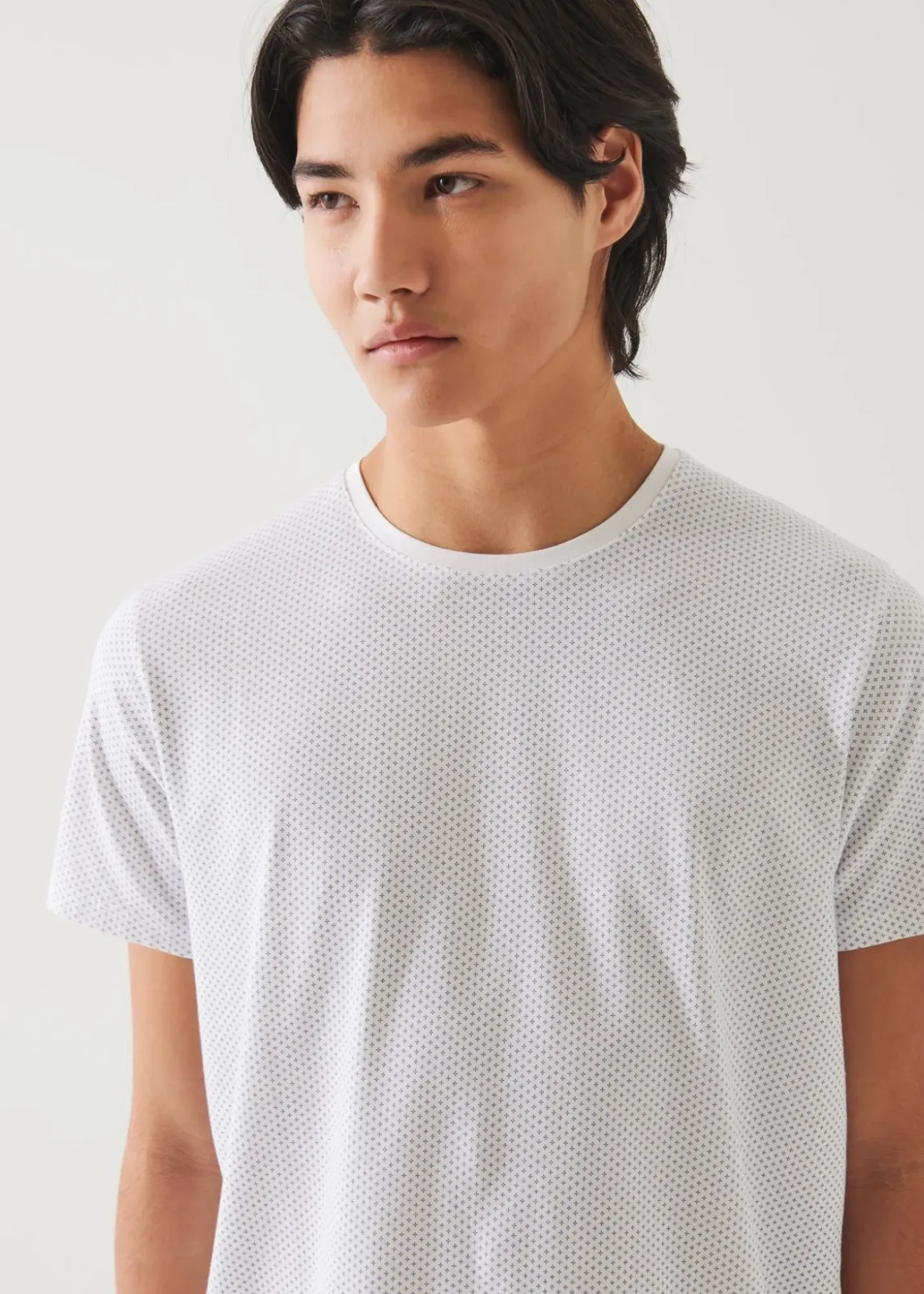 PATRICK ASSARAF Pima Cotton Stretch Printed T-Shirt|Men T-Shirts