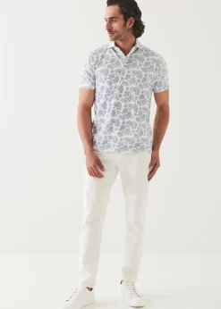PATRICK ASSARAF Pima Cotton Stretch Printed Polo|Men Polos