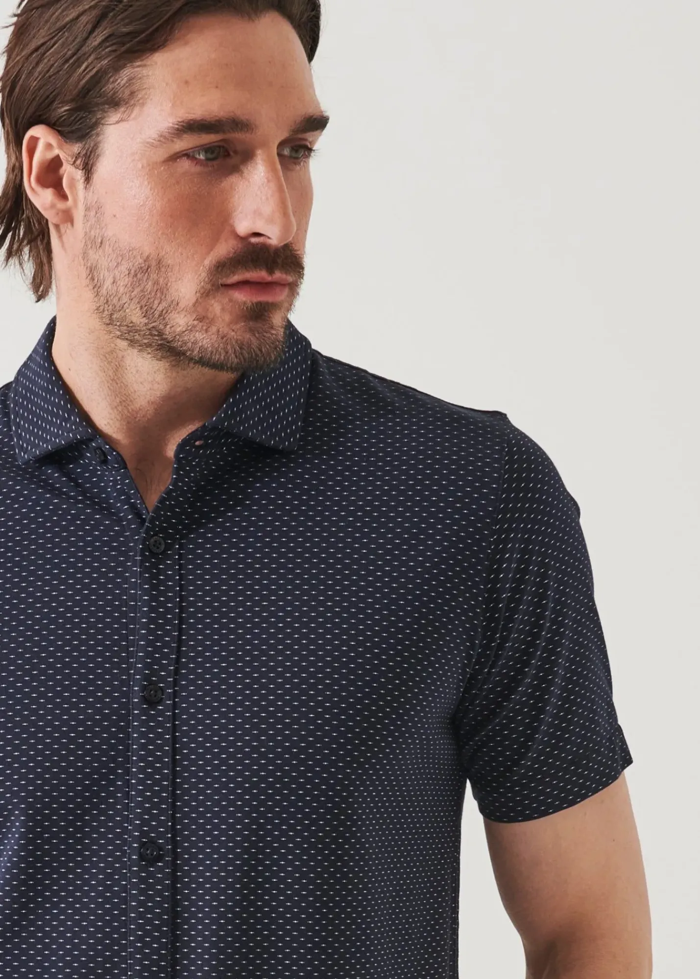 PATRICK ASSARAF Pima Cotton Stretch Printed Shirt|Men Shirts
