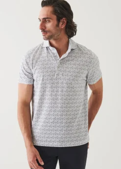 PATRICK ASSARAF Pima Cotton Stretch Printed Polo|Men Polos