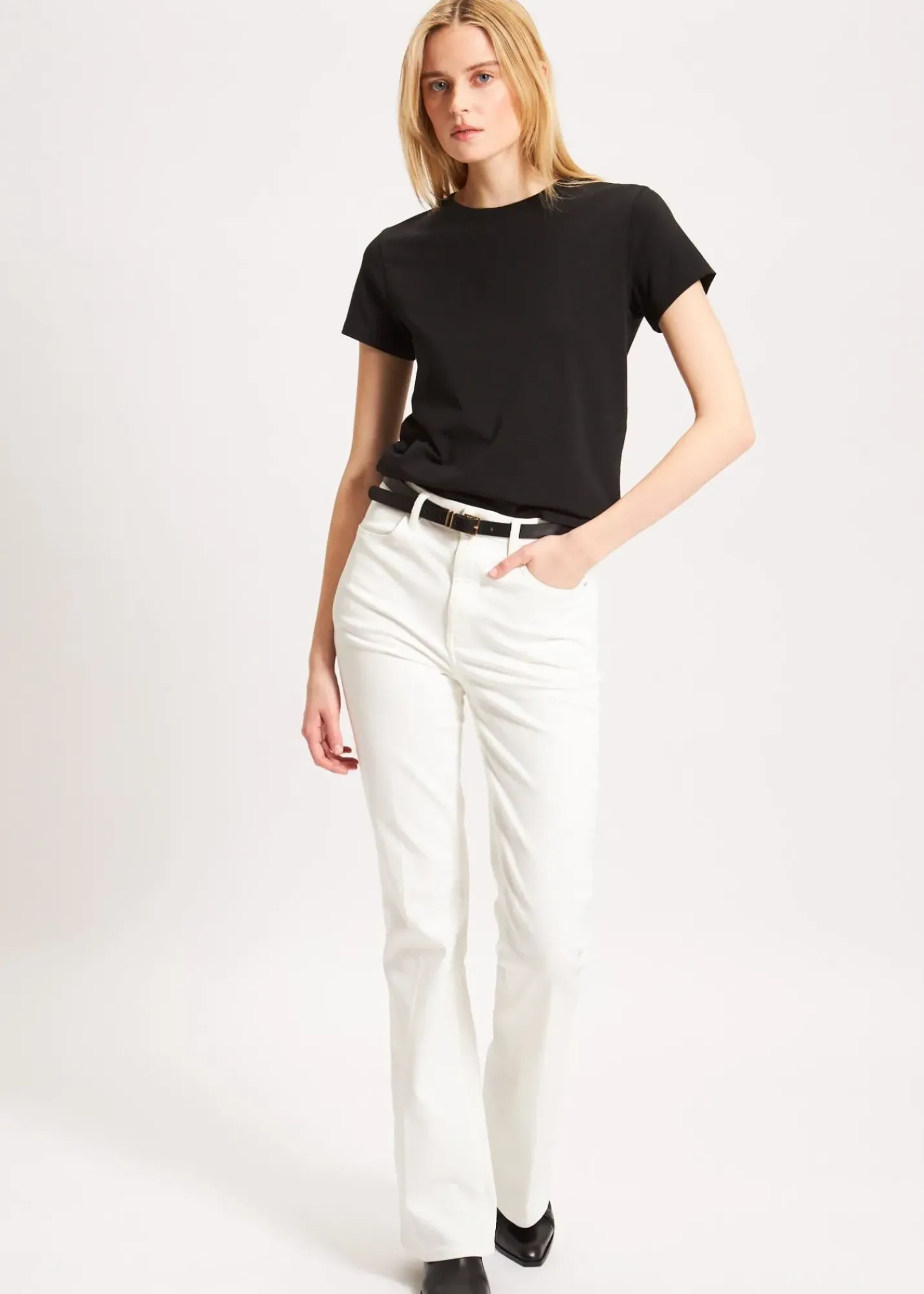PATRICK ASSARAF Pima Cotton Stretch Slim T-Shirt|Women T-Shirts