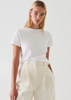 PATRICK ASSARAF Pima Cotton Stretch Slim T-Shirt|Women T-Shirts