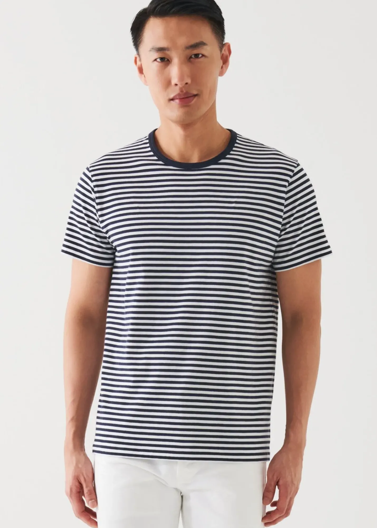 PATRICK ASSARAF Pima Cotton Stretch Striped T-Shirt|Men T-Shirts
