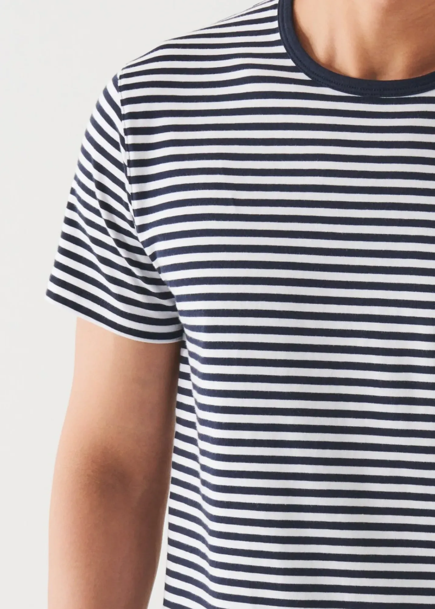 PATRICK ASSARAF Pima Cotton Stretch Striped T-Shirt|Men T-Shirts