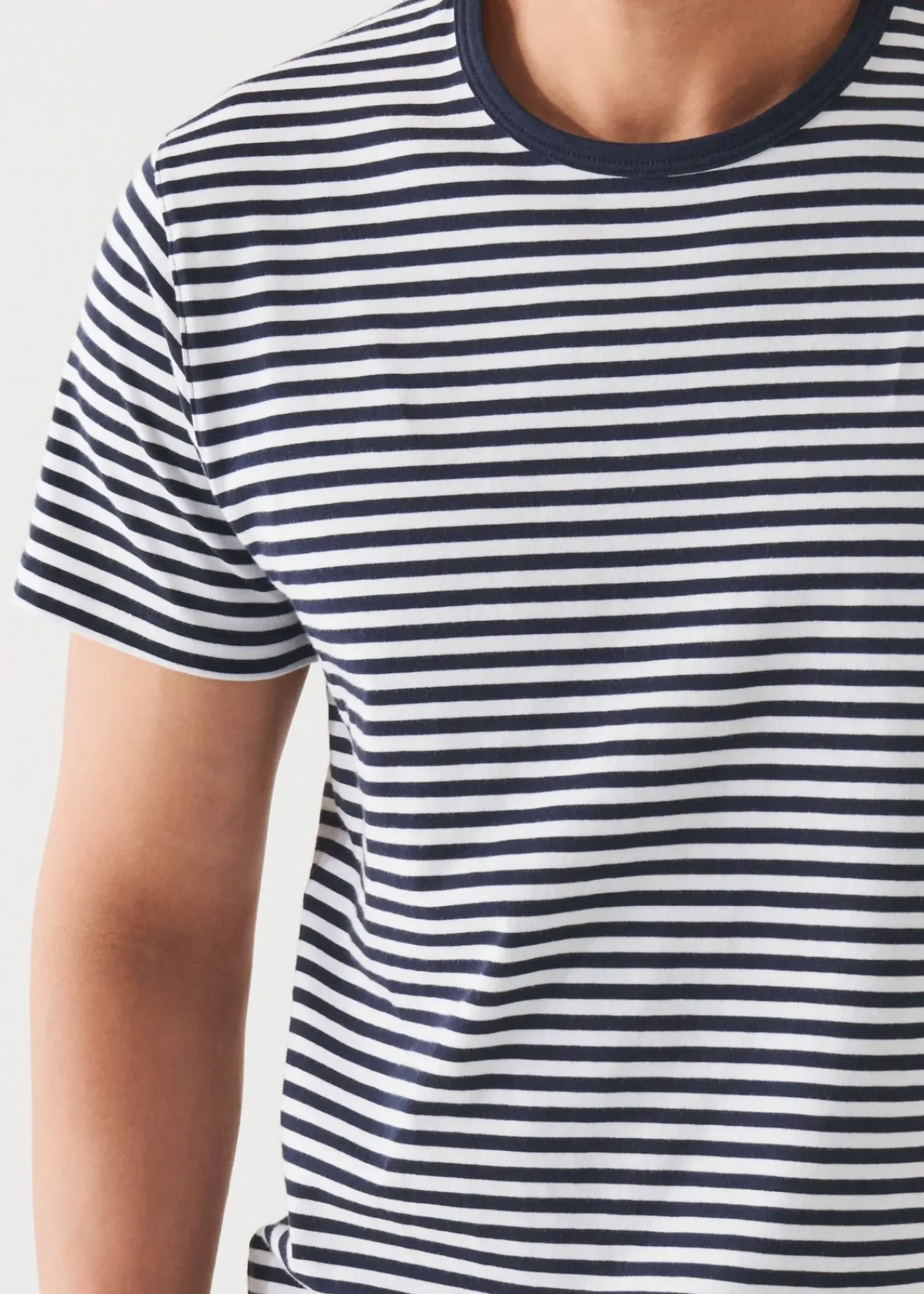 PATRICK ASSARAF Pima Cotton Stretch Striped T-Shirt|Men T-Shirts