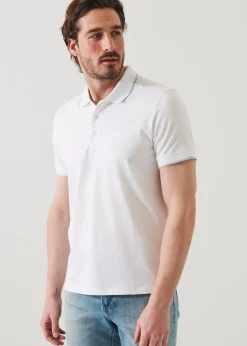 PATRICK ASSARAF Pima Cotton Stretch Tipped Polo|Men Polos