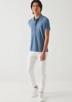 PATRICK ASSARAF Pima Cotton Stretch Tipped Polo|Men Polos