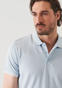 PATRICK ASSARAF Pima Cotton Stretch Tipped Polo|Men Polos