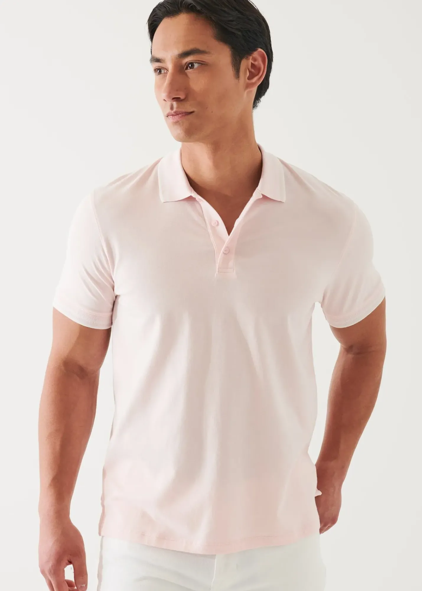 PATRICK ASSARAF Pima Cotton Stretch Tipped Polo|Men Polos