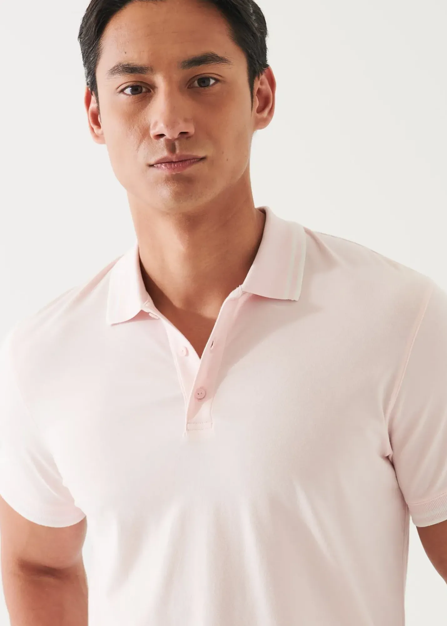 PATRICK ASSARAF Pima Cotton Stretch Tipped Polo|Men Polos