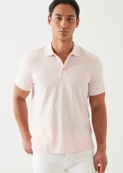 PATRICK ASSARAF Pima Cotton Stretch Tipped Polo|Men Polos