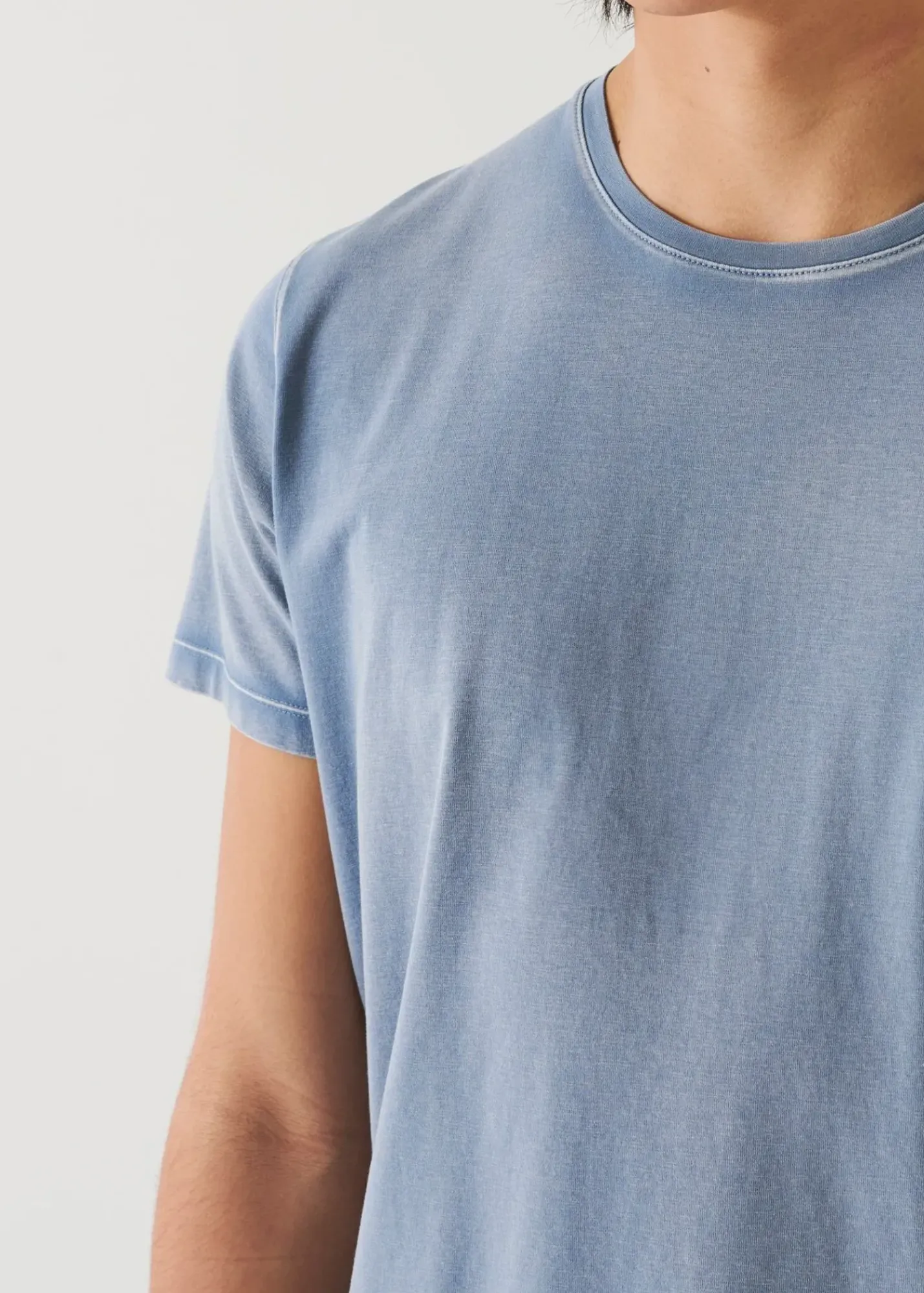 PATRICK ASSARAF Pima Cotton Stretch Vintage Wash T-Shirt|Men T-Shirts