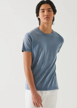 PATRICK ASSARAF Pima Cotton Stretch Vintage Wash T-Shirt|Men T-Shirts