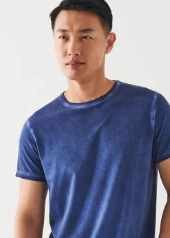 PATRICK ASSARAF Pima Cotton Stretch Vintage Wash T-Shirt|Men T-Shirts