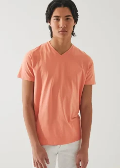 PATRICK ASSARAF Pima Cotton Stretch V-Neck T-Shirt|Men T-Shirts