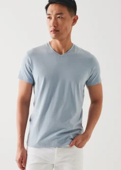 PATRICK ASSARAF Pima Cotton Stretch V-Neck T-Shirt|Men T-Shirts