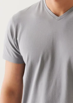 PATRICK ASSARAF Pima Cotton Stretch V-Neck T-Shirt|Men T-Shirts