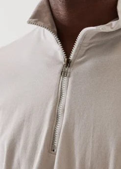 PATRICK ASSARAF Pima Cotton Stretch Zip Mock|Men Sweatshirts & Hoodies