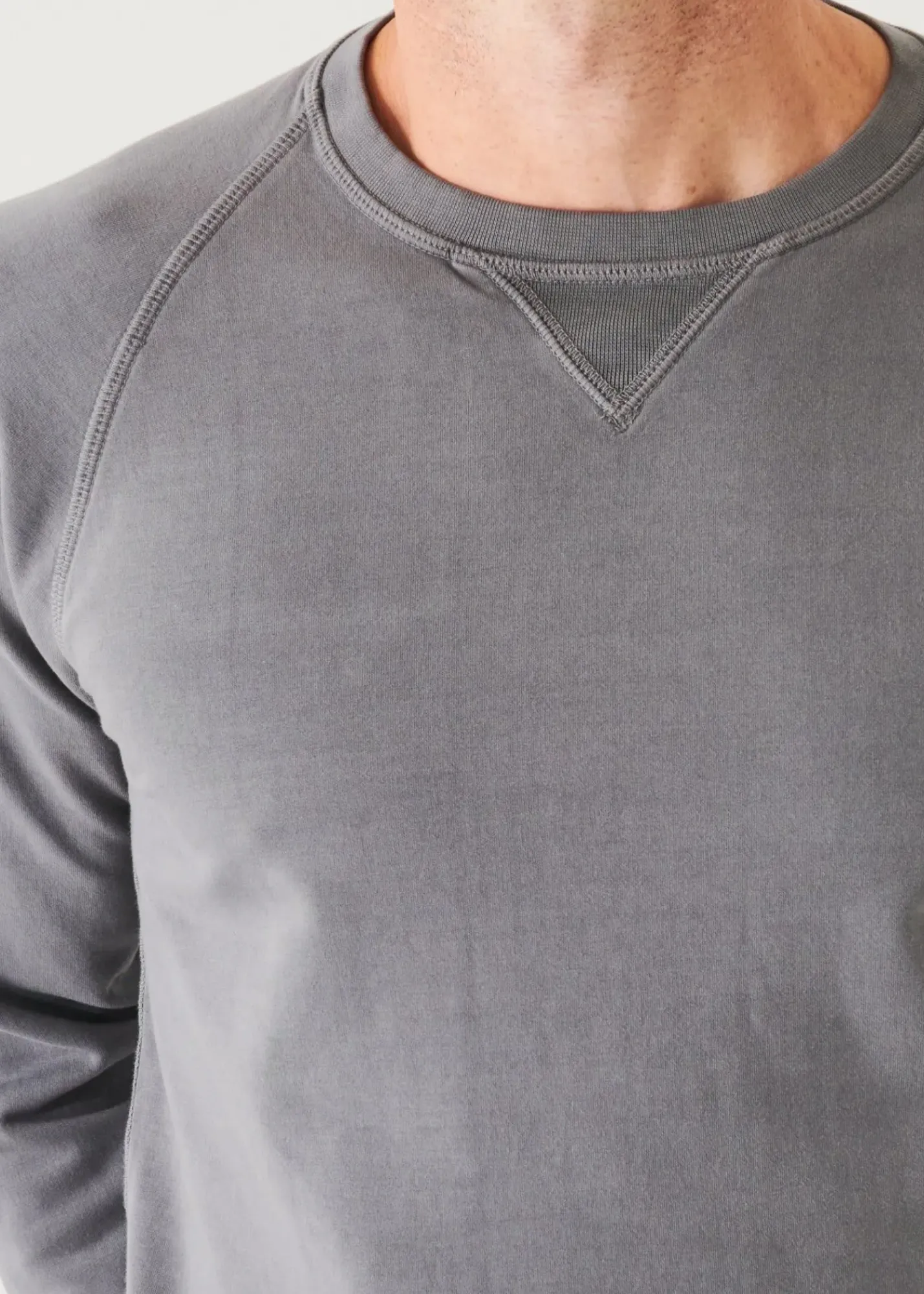 PATRICK ASSARAF Pima Stretch Fleece Crewneck|Men Sweatshirts & Hoodies