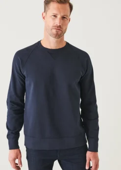 PATRICK ASSARAF Pima Stretch Fleece Crewneck|Men Sweatshirts & Hoodies