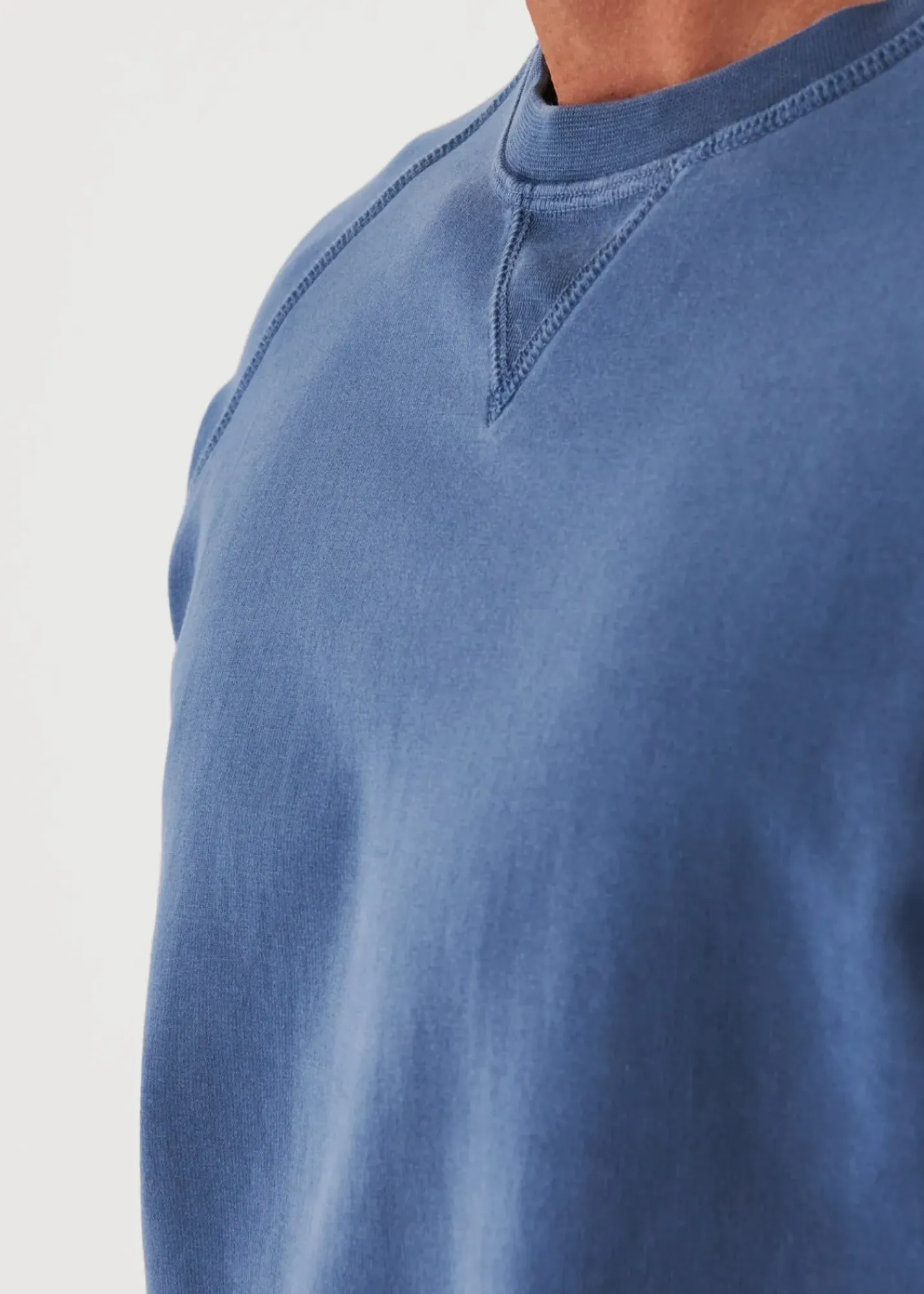 PATRICK ASSARAF Pima Stretch Fleece Crewneck|Men Sweatshirts & Hoodies
