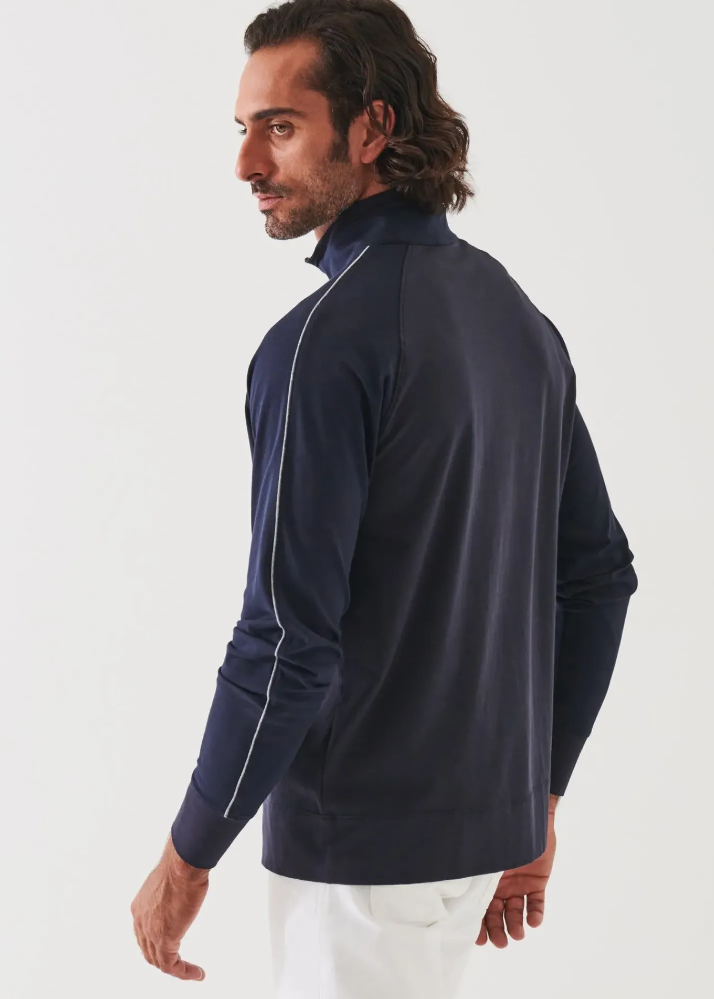PATRICK ASSARAF Pima Stretch Fleece Degrade Crewneck|Men Sweatshirts & Hoodies